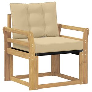 vidaXL Sofa na zewnątrz Drewno akacji i tekstylen Biały