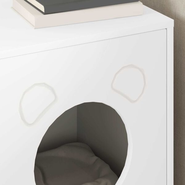 vidaXL Koty Dom Biały 42,5 x 40 x 53 cm Materiał drewnopochodny