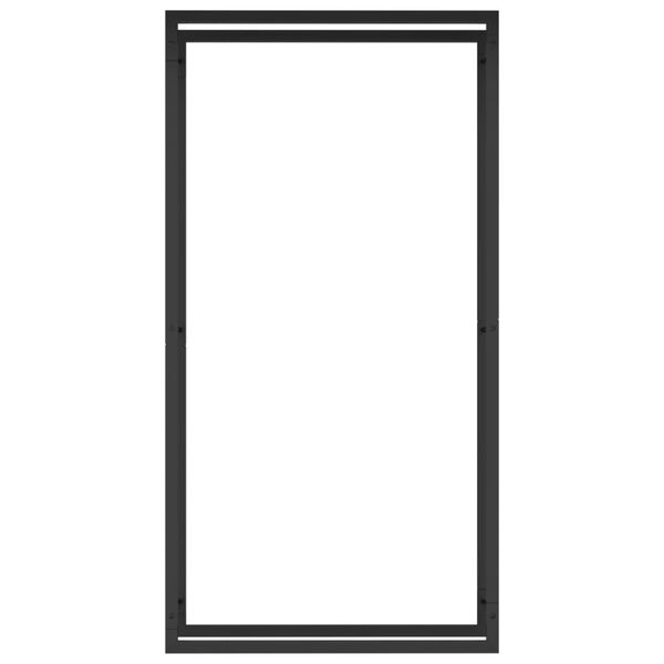 vidaXL Stojak na drewno opałowe matowy czarny 80x28x154 cm stalowy