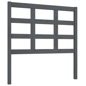 vidaXL Wezgłowie ł&oacute;żka, szare, 95,5x4x100 cm, lite drewno sosnowe