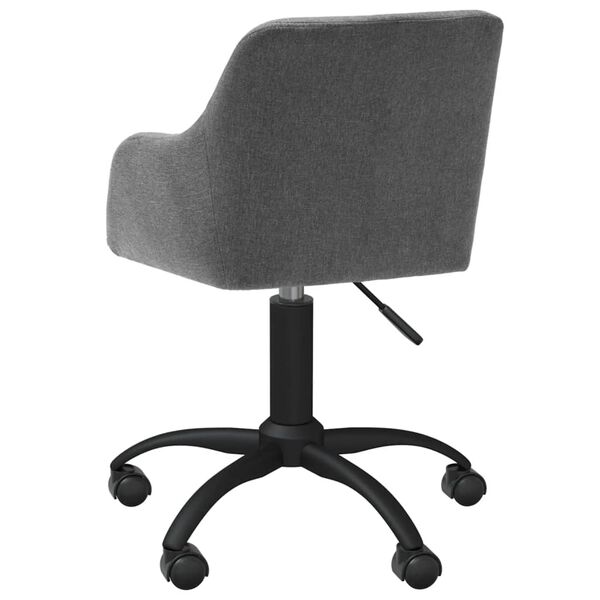 vidaXL Obrotowe krzesła stołowe, 4 szt., jasnoszare, obite tkaniną