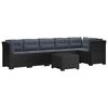 vidaXL Sofa Ogrodowa 6-osobowa z Poduszkami w Wyglądzie Rattanu PP