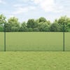 vidaXL Ogrodzenie z słupkiem Zielony 1,2 x 25 m Stal i PVC