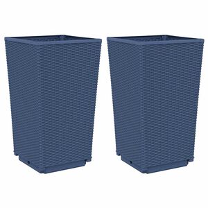vidaXL Donice ogrodowe, 2 szt., niebieskoszare, 32,5x32,5x57, PP