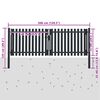 vidaXL Brama ogrodzeniowa Double Door Fence Fur Steel 300x75 cm Antracyt