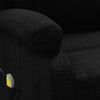 vidaXL Fotel uszak z funkcją masażu, czarny, obity tkaniną