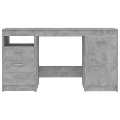 vidaXL Biurko, szarość betonu, 140x50x76 cm, płyta wiórowa