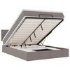 vidaXL Ł&oacute;żko otomana z materacem i diodami LED, taupe, 140x190 cm,