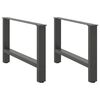 vidaXL Nogi do stolika kawowego Antracyt 2 szt. 70x(42-43) cm Stal