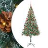 vidaXL Sztuczna choinka z 300 diodami LED Zielony 180 cm PVC i stal