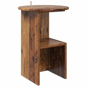 vidaXL Stolik boczny Stare drewno &Oslash; 39,5 x 55 cm Drewno inżynieryjne