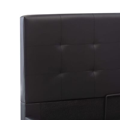 vidaXL Rama łóżka z podnośnikiem, czarna, sztuczna skóra, 90 x 200 cm