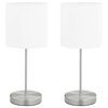 vidaXL Lampy stołowe, 2 szt., dotykowe, białe, E14