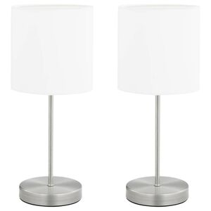 vidaXL Lampy stołowe, 2 szt., dotykowe, białe, E14