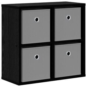 vidaXL Bufet Czarny Dąb 49,5 x 22 x 47 cm