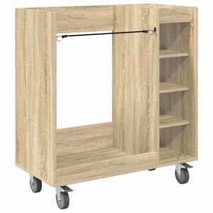 vidaXL Szafka golfowa z kołem Gładki Dąb Sonoma 90 x 45 x 98 cm