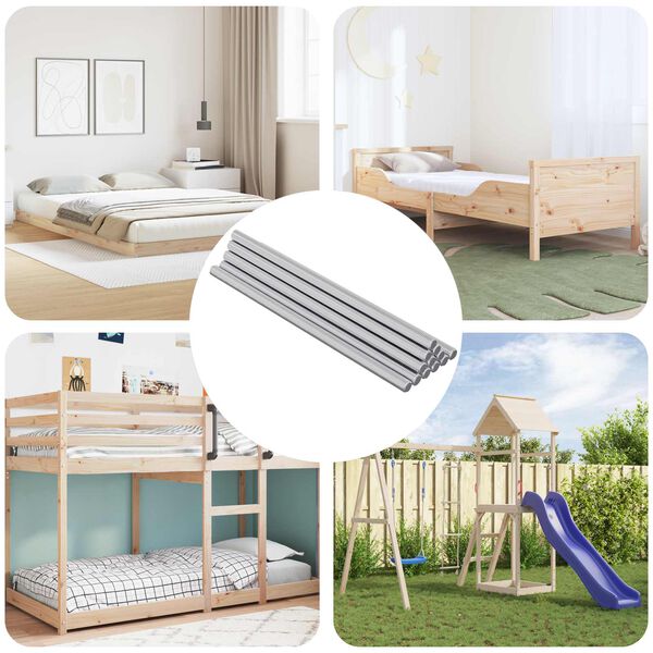 vidaXL Rura gwintowana 800 pcs Srebrny Stal