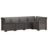 vidaXL 5-osobowa sofa ogrodowa z poduszkami w stylu rattanowym PP