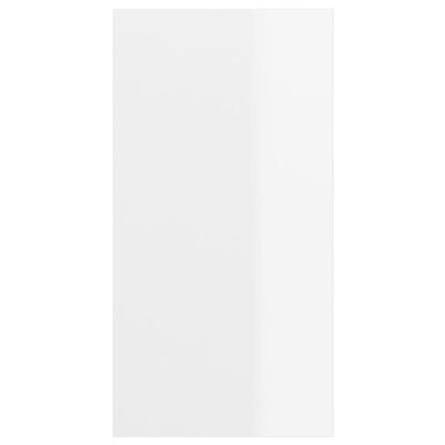 vidaXL Wisząca szafka pod TV, wysoki połysk, biała, 37x37x72 cm