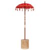 vidaXL Baliński Parasol z Bazą czerwony 95 x 95 x 260 cm