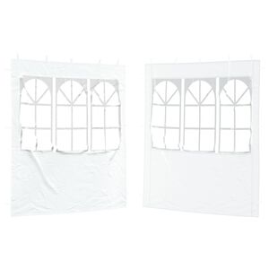 vidaXL Ściana boczna namiotu na imprezy 2 szt. 200 x 195 cm Biały