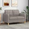 vidaXL Sofa 2-osobowa, kolor taupe, 120 cm, tapicerowana tkaniną