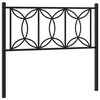 vidaXL Metalowe wymienne wezgłowie, czarne, 107 cm