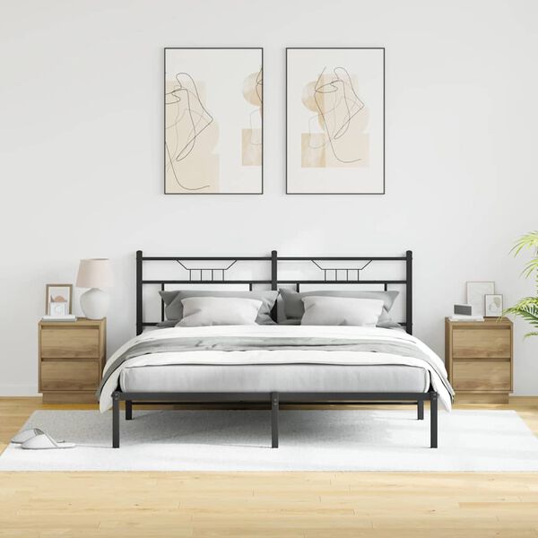 vidaXL Szafka Nocna 2 pcs Dąb rzemieślniczy 39 x 34,5 x 50 cm