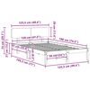 vidaXL Ramka ł&oacute;żka Z zagł&oacute;wkiem Biały 120 x 190 cm Lite drewno sosnowe