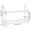 vidaXL Regał ścienny z 2 p&oacute;łkami, dąb sonoma, 80x21x51 cm