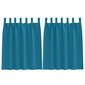 vidaXL Firany blackout z k&oacute;łkami 2 pcs Turkusowy 140 x 140 cm