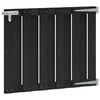 vidaXL Brama ogrodowa 100 x 80 cm WPC i aluminium Czarny