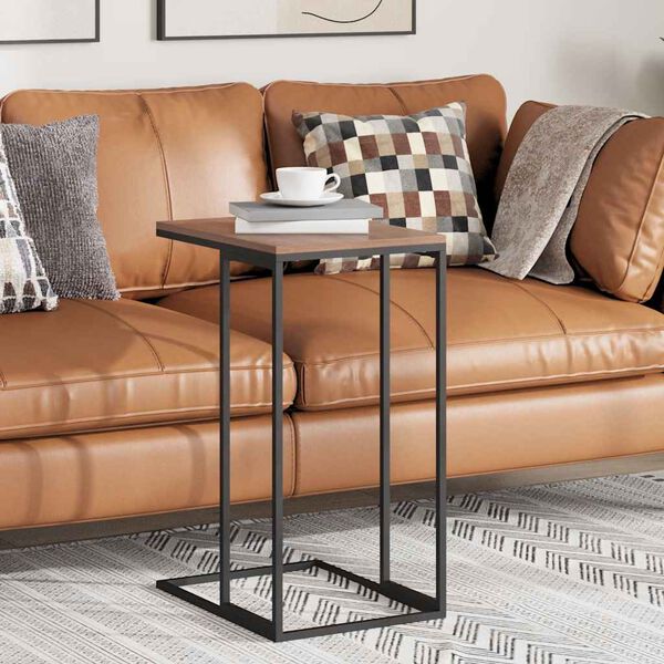 vidaXL Stolik boczny, czarny, 40x30x59 cm, materiał drewnopochodny