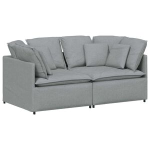 vidaXL Sofa modułowa z poduszkami Tkanina jasnoszara