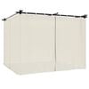 vidaXL Altana ogrodowa z zasłonami, kremowa, 3x3 m, stal