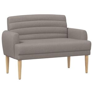 vidaXL Sofa dwuosobowa z guzikowym pikowaniem Ciemnoszary tkanina