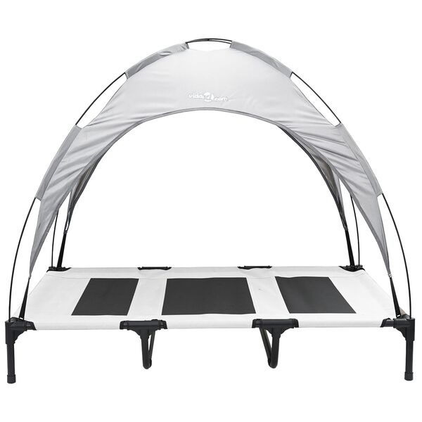 vidaXL Legowisko dla psa Srebrnoszary 122 x 93 x 106,5 cm Stal
