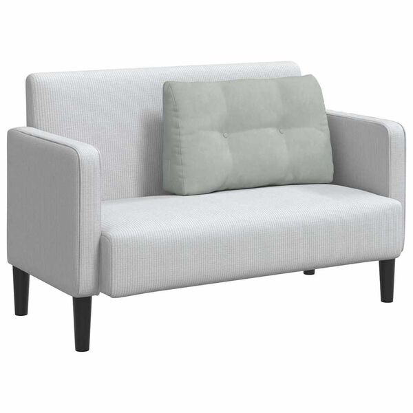 vidaXL Poduszka na plecy Jasnoszary 80 x 24 x 50 cm Aksamit