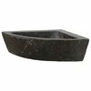 vidaXL Umywalka Szary (38-45) x (38-45) x 12 cm Kamień rzeczny