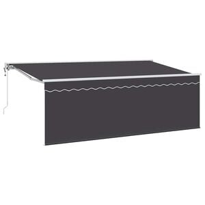 vidaXL Markiza wysuwana Antracyt 350 x 200 cm Poliester i aluminium
