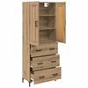 vidaXL Highboard 2 pcs Dąb rzemieślniczy Materiał drewnopochodny