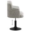 vidaXL Obrotowe krzesło stołowe, jasnoszare, obite aksamitem