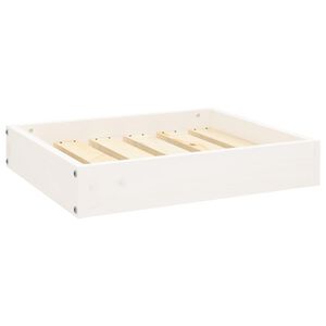 vidaXL Legowisko dla psa, białe, 51,5x44x9 cm, lite drewno sosnowe