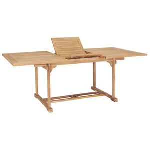 vidaXL Rozkładany st&oacute;ł ogrodowy, 150-200x100x75 cm, lite drewno tekowe