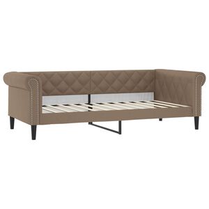 vidaXL Sofa z funkcją spania, cappuccino, 80x200 cm, sztuczna sk&oacute;ra