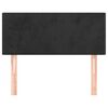 vidaXL Zagłówek do łóżka, czarny, 80x5x78/88 cm, aksamit