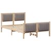 vidaXL Rama ł&oacute;żka Brązowy i taupe 120 x 200 cm Lite drewno sosnowe