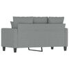 vidaXL Sofa 2-osobowa, jasnoszara, 120 cm, tapicerowana tkaniną
