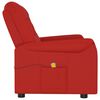 vidaXL Rozkładany fotel masujący 2-os., winna czerwień, sztuczna skóra