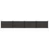 vidaXL Zestaw ogrodzeniowy 4 szt. 699 x 105 cm WPC i aluminium Czarny